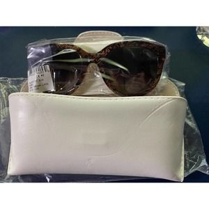 NEW Valentino Luxury Brown Lace Cat Eye Oversized Sunglasses Eyewear V666S-208.